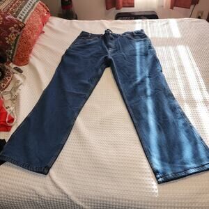 GUIDE GEAR EUC SIZE 44 x 32 FLANNEL LINED WINTER DENIM JEANS